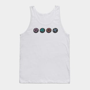 PS games console buttons station line aligne Tank Top